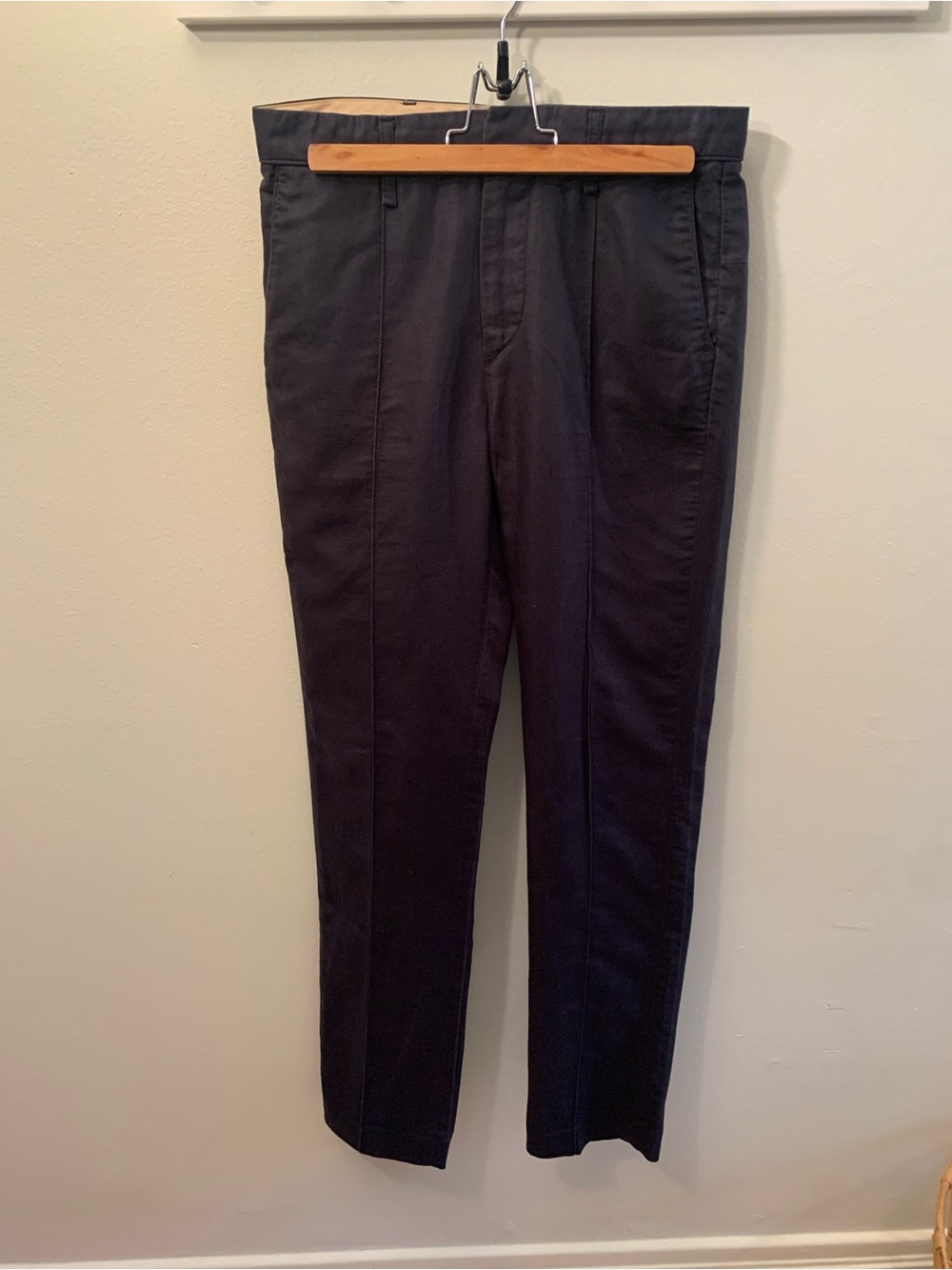 Rag & bone Made in USA Navy Blue Cotton-Ramie Pants / Women's Trousers– Eco-